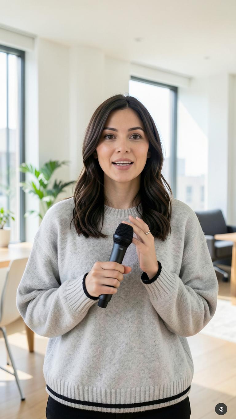 Creator speaking in a campaign video