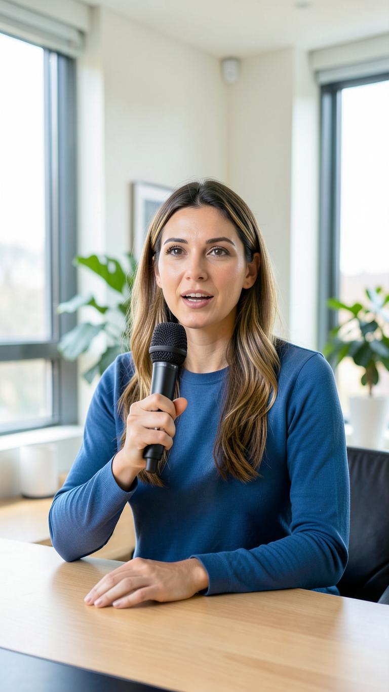 Creator speaking in a campaign video